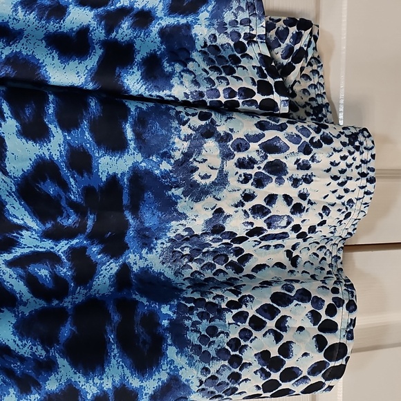 NWOT Isla Bonita Sleeveless Tank Style Cover Up in Blue/Whites one size fits all - Picture 9 of 10